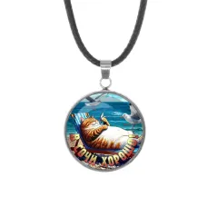 Кулон, нержавеющая сталь, со шнурком, В Сочи хорошо C0108062