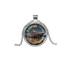 Кулон, цвет серебро, с цепочкой, В городе Сочи C0109026