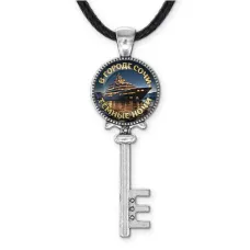 Кулон ключ, цвет серебро, со шнурком, В городе Сочи C0109043