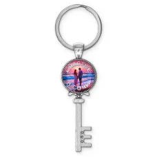 Брелок ключ, цвет серебро, с кольцом для ключей, Счастье в Сочи C0110044
