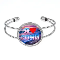 Браслет металлический, цвет серебро, Я люблю Сочи C0111034