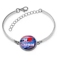 Браслет металлический, цвет серебро, Я люблю Сочи C0111046