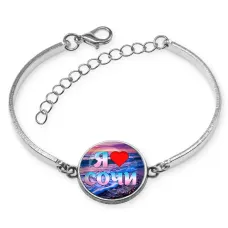 Браслет металлический, цвет серебро, Я люблю Сочи C0111046
