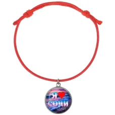 Браслет из красного шнура, Я люблю Сочи C0111052