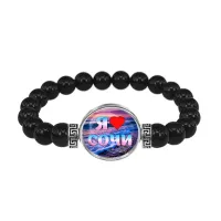 Браслет из черного агата, Я люблю Сочи C0111056