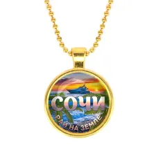 Кулон, цвет золото, с цепочкой, Рай на Земле C0112032