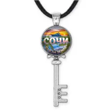 Кулон ключ, цвет серебро, со шнурком, Рай на Земле C0112043