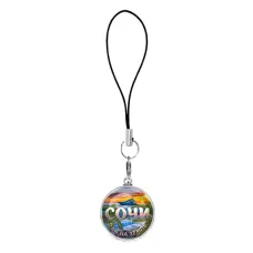 Подвеска для телефона, цвет серебро, со шнурком, Рай на Земле C0112060