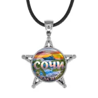 Кулон, нержавеющая сталь, со шнурком, Рай на Земле C0112062