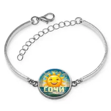 Браслет металлический, цвет серебро, Солнце улыбается C0113046