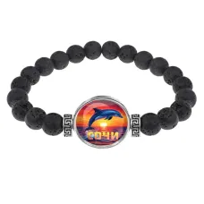 Браслет из лавы, Дельфин C0114003