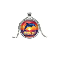 Кулон, цвет серебро, с цепочкой, Дельфин C0114026