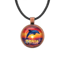 Кулон, цвет медь, со шнурком, Дельфин C0114031