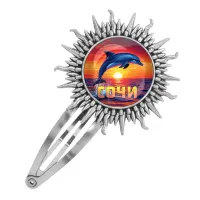 Заколка металлическая, цвет серебро, Дельфин C0114045