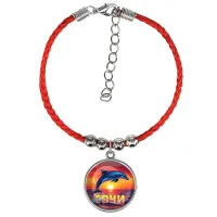 Браслет из красного шнура, Дельфин C0114047