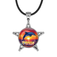 Кулон, нержавеющая сталь, со шнурком, Дельфин C0114062