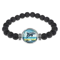 Браслет из лавы, Дельфин C0115003