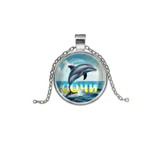 Кулон, цвет серебро, с цепочкой, Дельфин C0115026