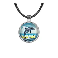 Кулон, цвет серебро, со шнурком, Дельфин C0115027