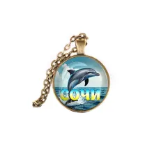 Кулон, цвет бронза, с цепочкой, Дельфин C0115028