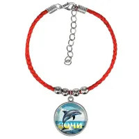 Браслет из красного шнура, Дельфин C0115047