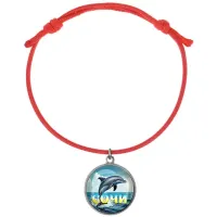 Браслет из красного шнура, Дельфин C0115052