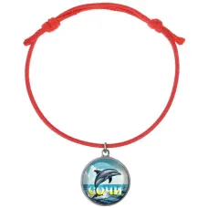 Браслет из красного шнура, Дельфин C0115052
