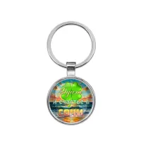 Круглый брелок, цвет серебро, Удача C0116021