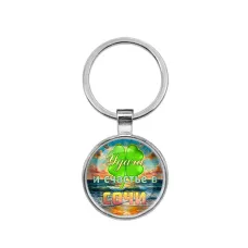 Круглый брелок, цвет серебро, Удача C0116021