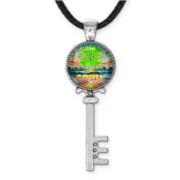 Кулон ключ, цвет серебро, со шнурком, Удача C0116043