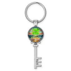 Брелок ключ, цвет серебро, с кольцом для ключей, Удача C0116044