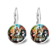 Серьги металлические, Город котов C0202038