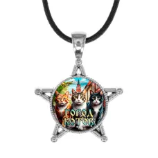 Звезда-кулон, металл, Город котов C0202064