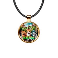 Кулон, цвет золото, со шнурком, Зеленоградские коты C0203033