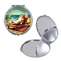 Круглое складное зеркало, цвет серебро, Зеленоградск C0204016