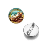 Круглый значок, цвет серебро, Зеленоградск C0204023