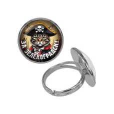 Кольцо металлическое, цвет серебро, За Зеленоградск C0205015