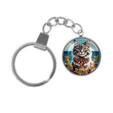 Брелок, нержавеющая сталь, с кольцом для ключей, Янтарь Зеленоградска C0207061