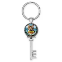 Брелок ключ, цвет серебро, с кольцом для ключей, Люблю Зеленоградск C0208044