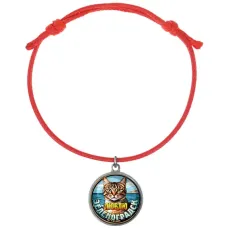 Браслет из красного шнура, Люблю Зеленоградск C0208052
