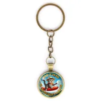Круглый брелок, цвет бронза, с цепочкой, Летим в Зеленоградск C0209018