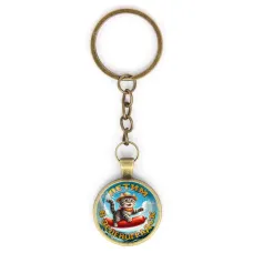 Круглый брелок, цвет бронза, с цепочкой, Летим в Зеленоградск C0209018