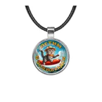 Кулон, цвет серебро, со шнурком, Летим в Зеленоградск C0209027