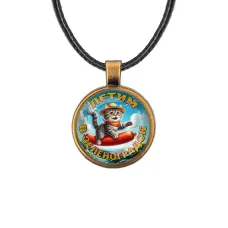 Кулон, цвет бронза, со шнурком, Летим в Зеленоградск C0209029