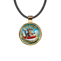 Кулон, цвет золото, со шнурком, Летим в Зеленоградск C0209033