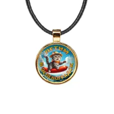 Кулон, цвет золото, со шнурком, Летим в Зеленоградск C0209033