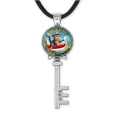 Кулон ключ, цвет серебро, со шнурком, Летим в Зеленоградск C0209043