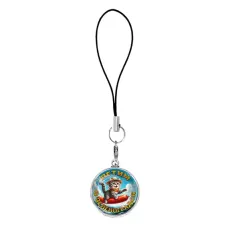 Подвеска для телефона, цвет серебро, со шнурком, Летим в Зеленоградск C0209060