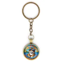 Круглый брелок, цвет бронза, с цепочкой, Лето. Плавки. Рок-н-ролл C0210018