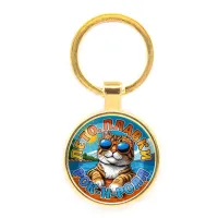 Круглый брелок, цвет золото, Лето. Плавки. Рок-н-ролл C0210019